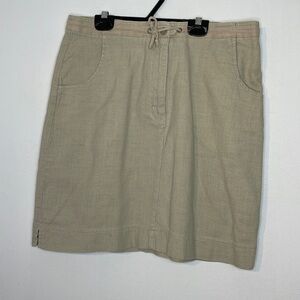 VINTAGE Woolrich Neutral Cream Cotton Mini Skirt
